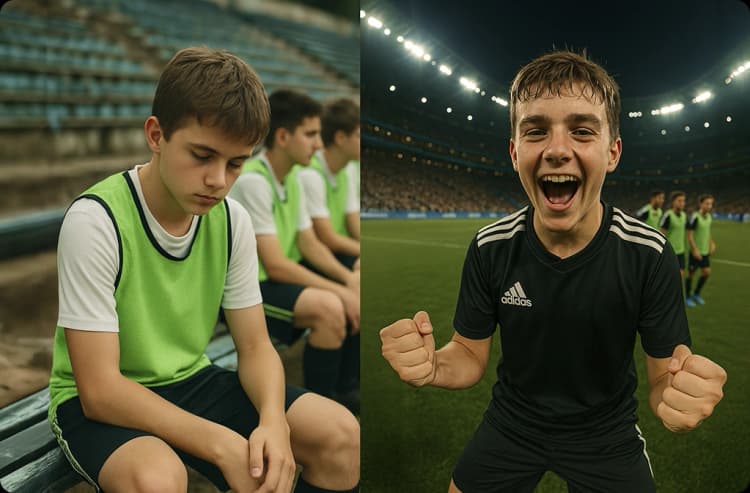 teenager soccer progress after strikeredge